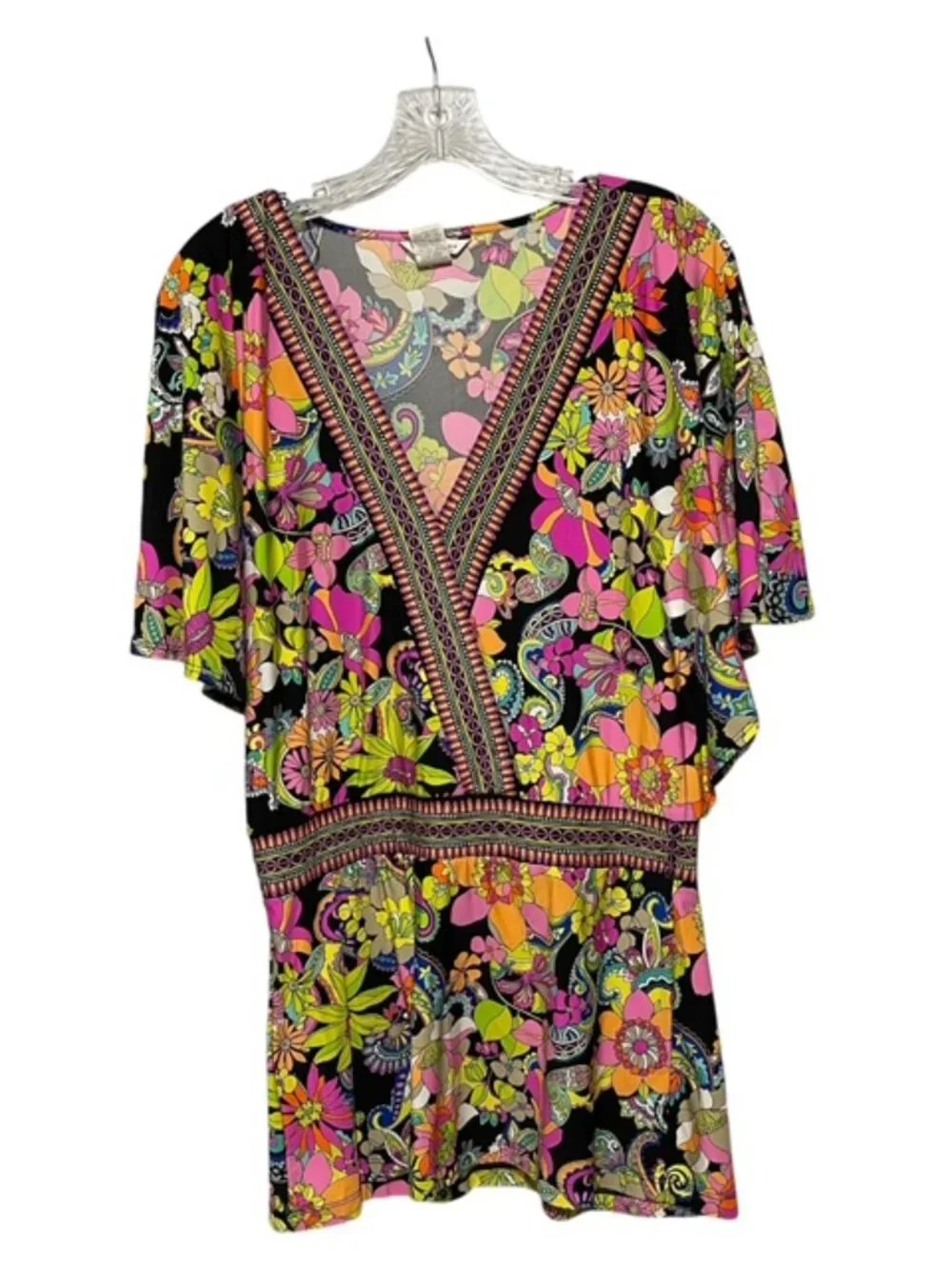 Trina Turk Small Abstract Print Swim Coverup EUC - Picture 2 of 6